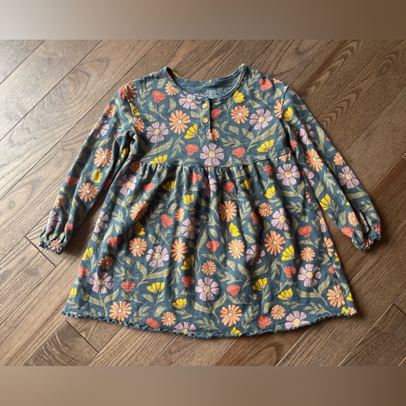 Little Co. Organic Cotton Floral Long Sleeve Dress - Picture 1 of 2